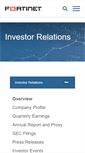 Mobile Screenshot of investor.fortinet.com